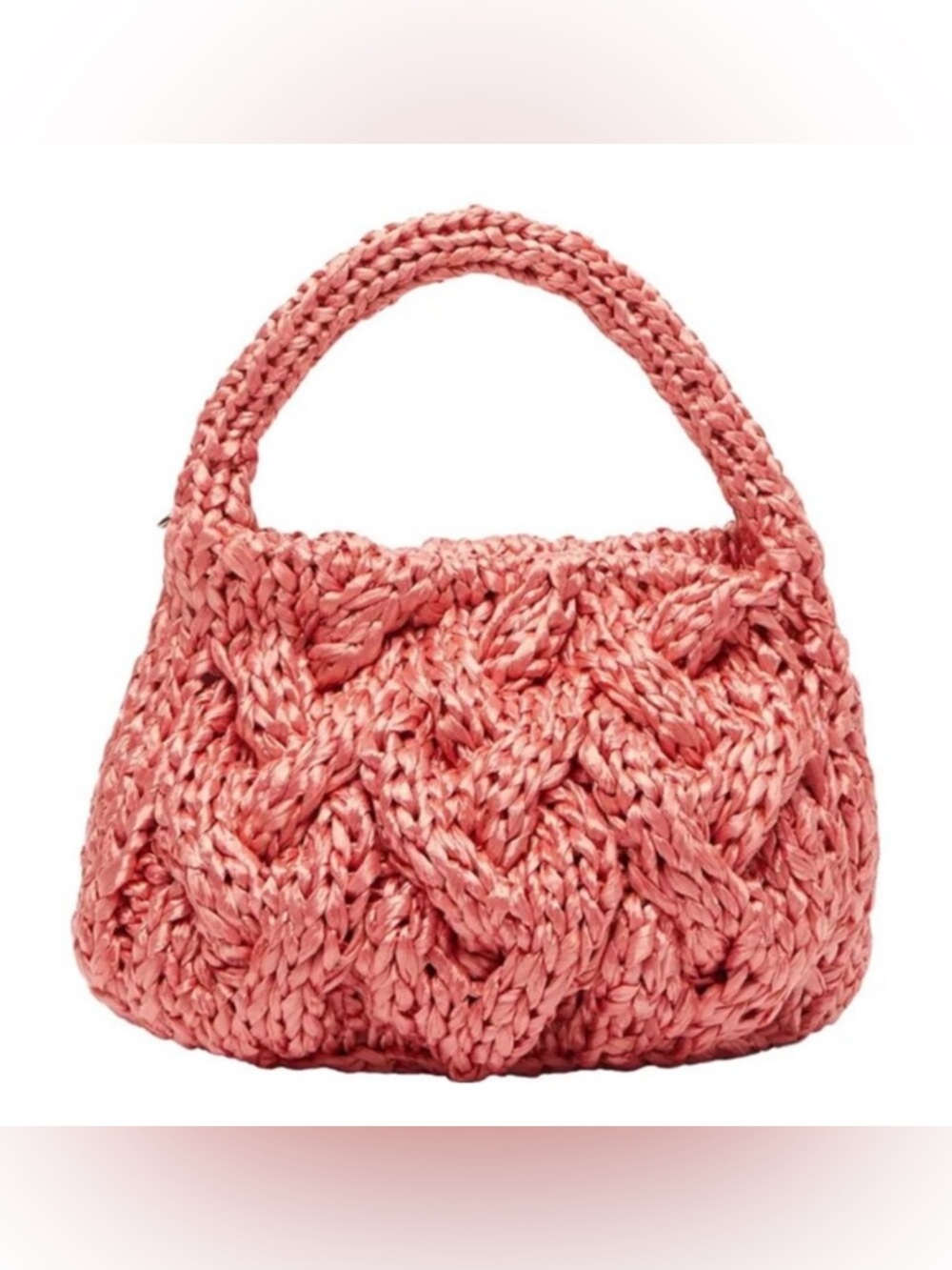 JW Anderson NWT Small Cable Knit Bag Bubblegum Pink w/ Dust Bag
